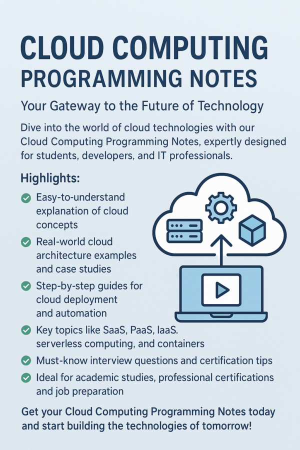Cloud Computing Programming Notes