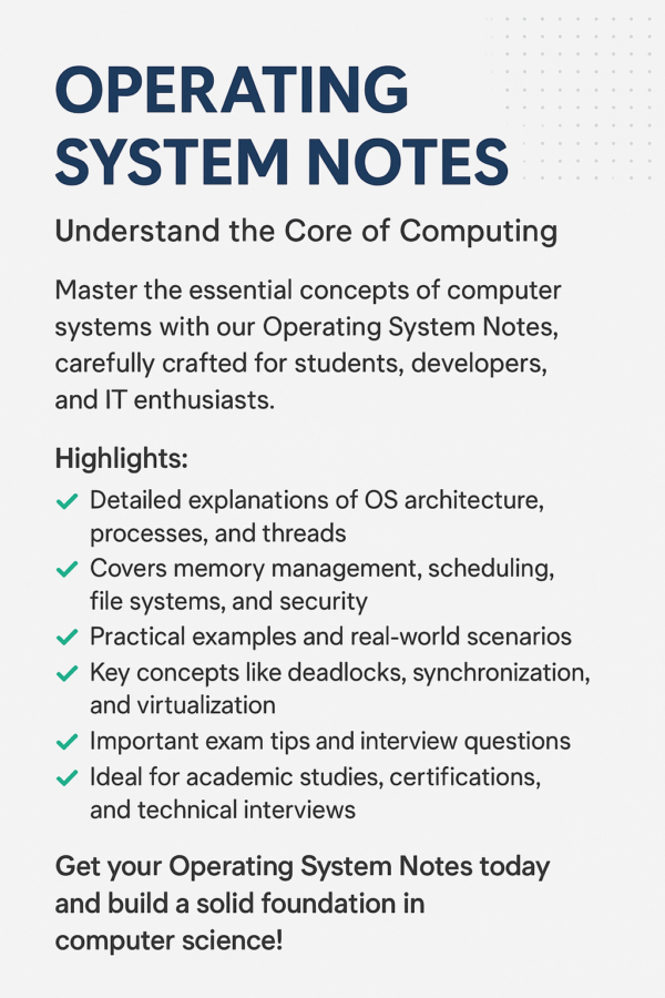 Operating System Notes