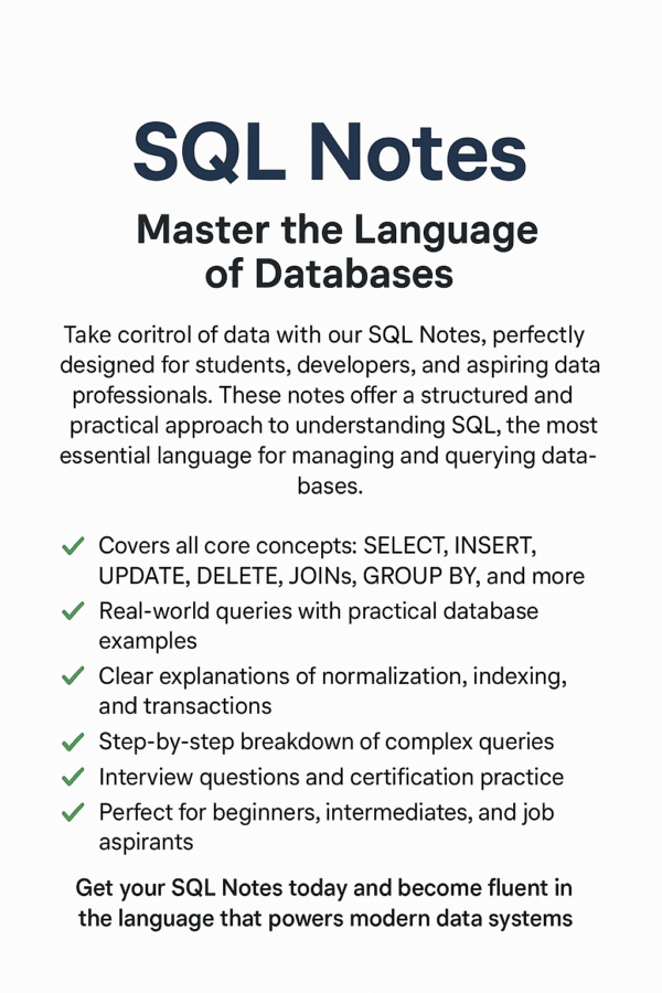 SQL Notes