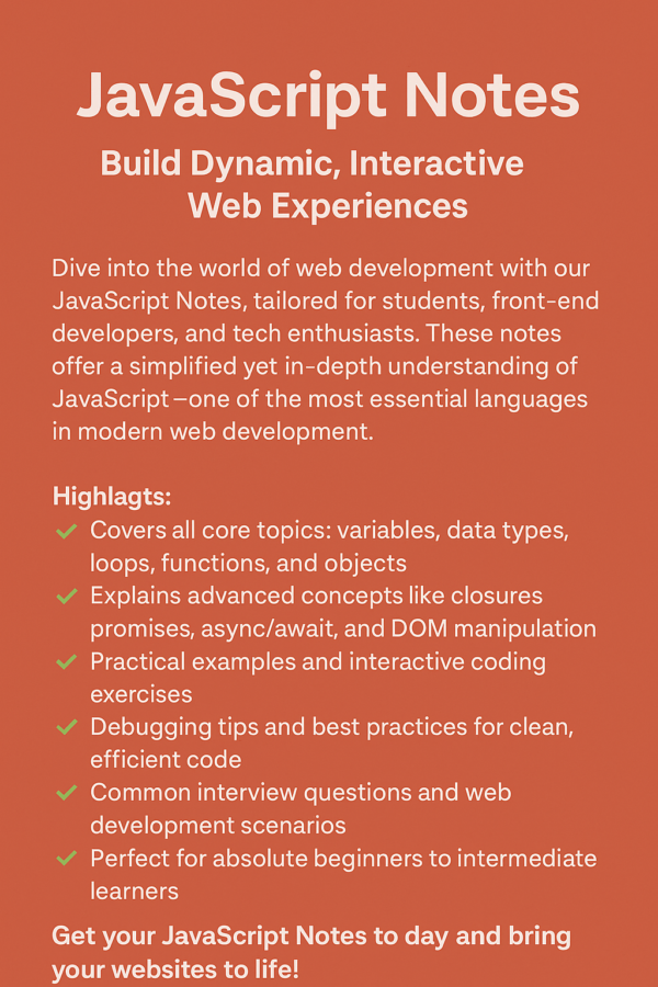 JavaScript Notes