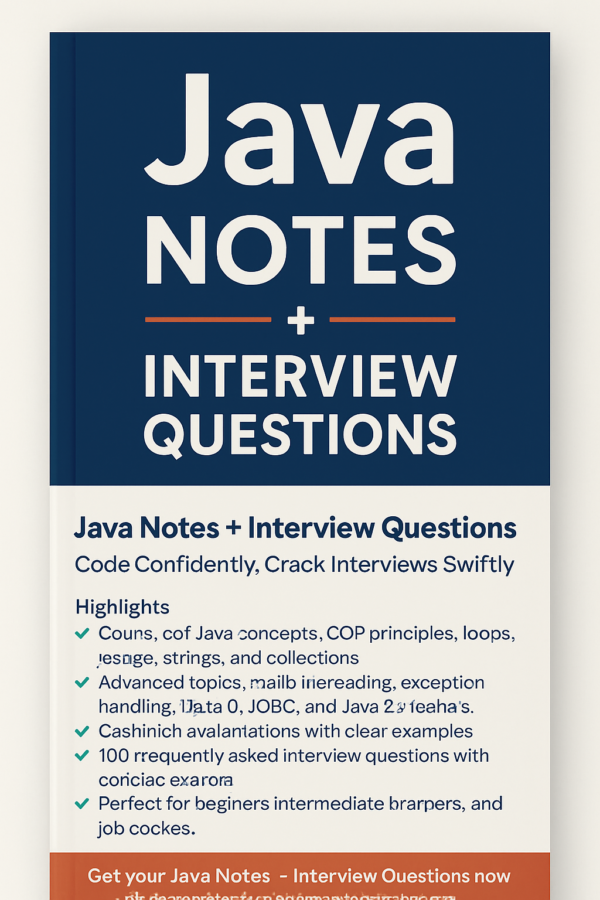 Java Notes + Interview Questions