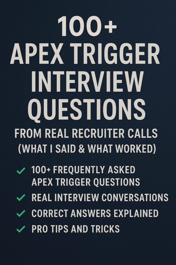 100+ Apex Trigger Interview Questions from Real Recruiter Calls (What I Said & What Worked)