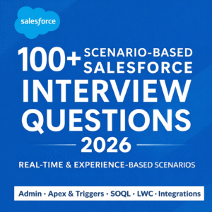 100 Real-Time Salesforce Interview Questions & Scenarios (2026 Edition) – Admin, Apex, SOQL, LWC, VF, Integration