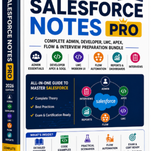 Salesforce Notes Pro (2026 Edition) – Complete Admin, Developer, LWC, Apex, Flow & Interview Preparation Bundle